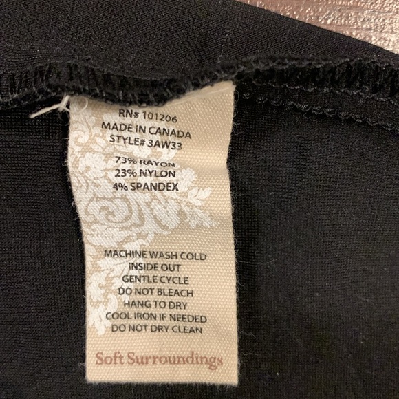 SOFT SURROUNDINGS BLACK JACQUARD LEGGINGS - Picture 8 of 8